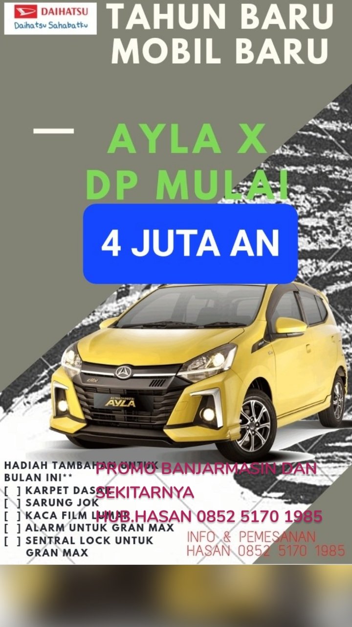PROMO BANJARMASIN DAN SEKITARNYA
HUB.HASAN 0852 5170 1985